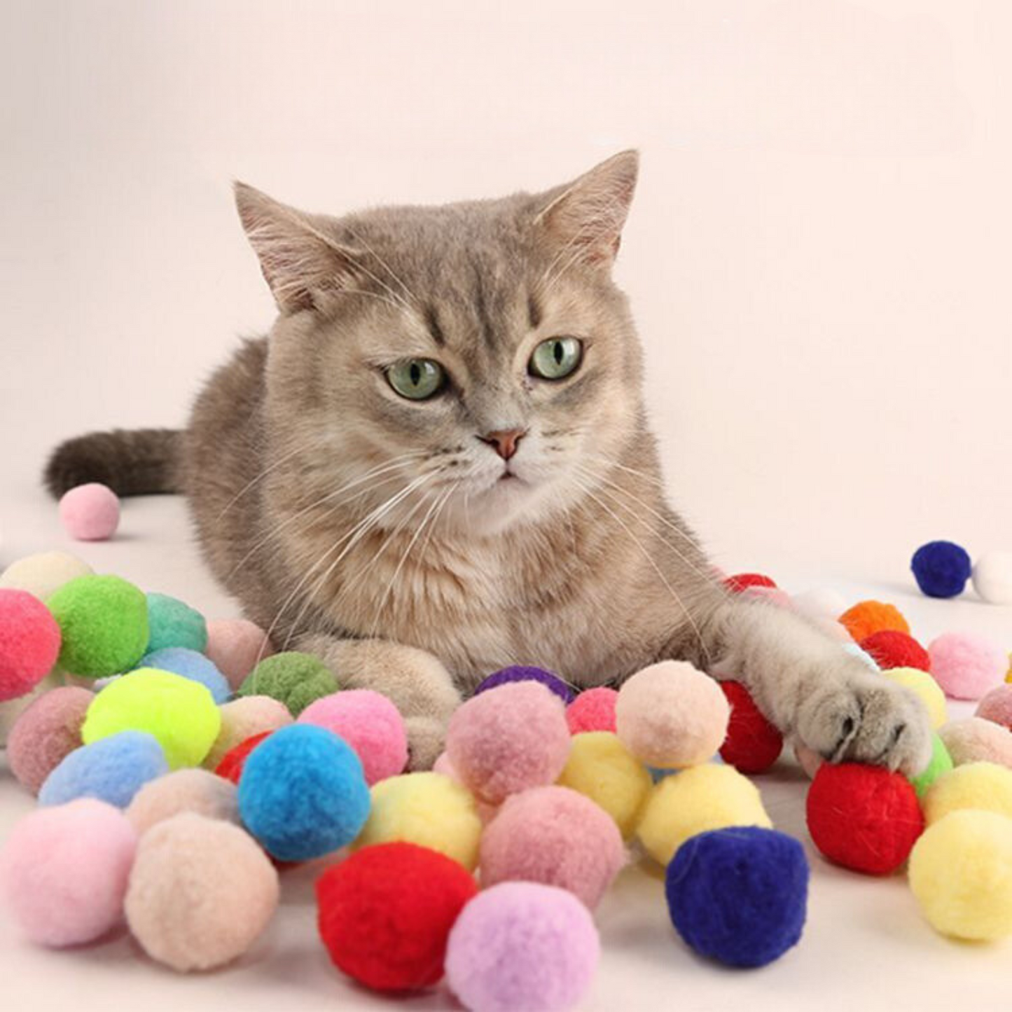 Cat Toy Ball Plush Ball Launcher - Entertaining Cat Toy